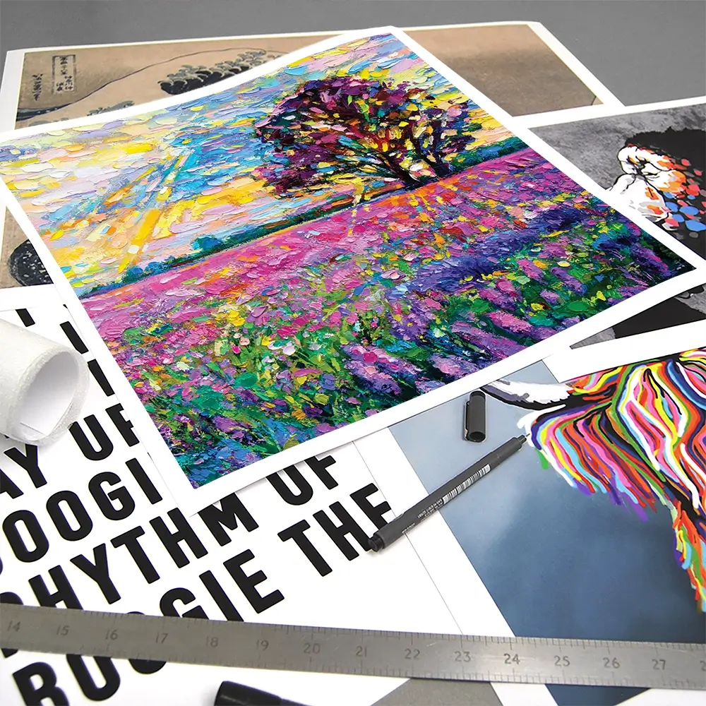 A Field Filled With Colour Square Art Print A Field Filled With Colour Square Art Print wall art product Ivailo Nikolov / Shutterstock