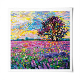 A Field Filled With Colour Square Art Print A Field Filled With Colour Square Art Print wall art product Ivailo Nikolov / Shutterstock