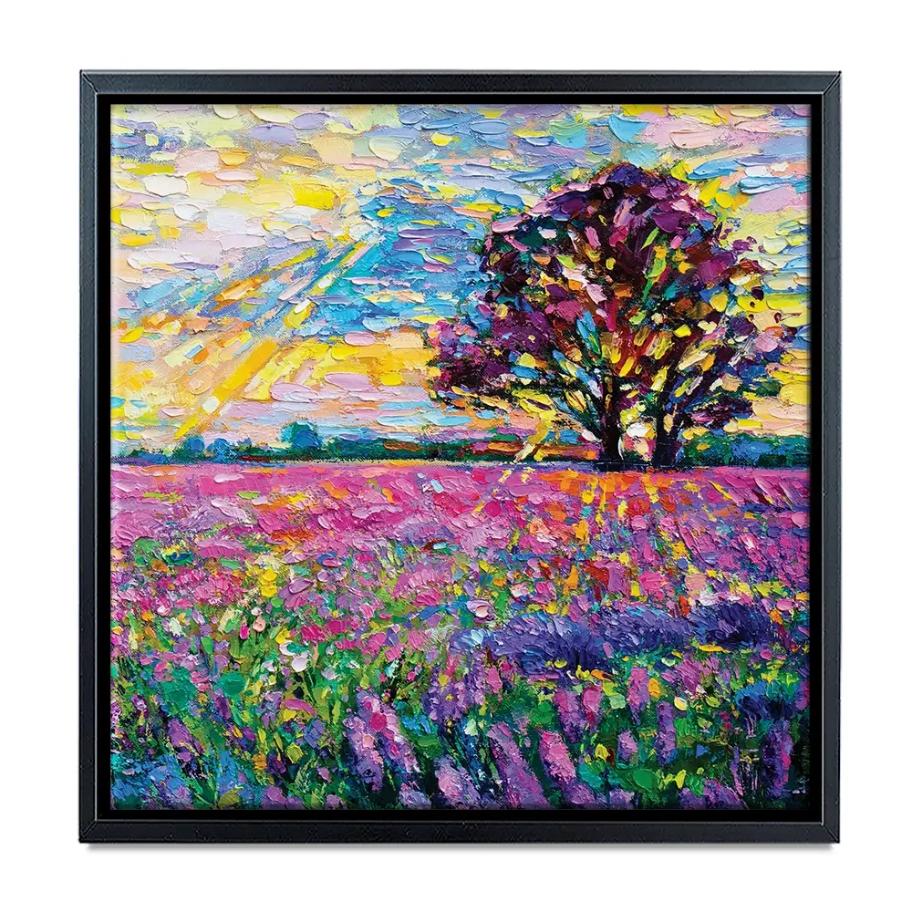 A Field Filled With Colour Square Canvas Print A Field Filled With Colour Square Canvas Print wall art product Ivailo Nikolov / Shutterstock