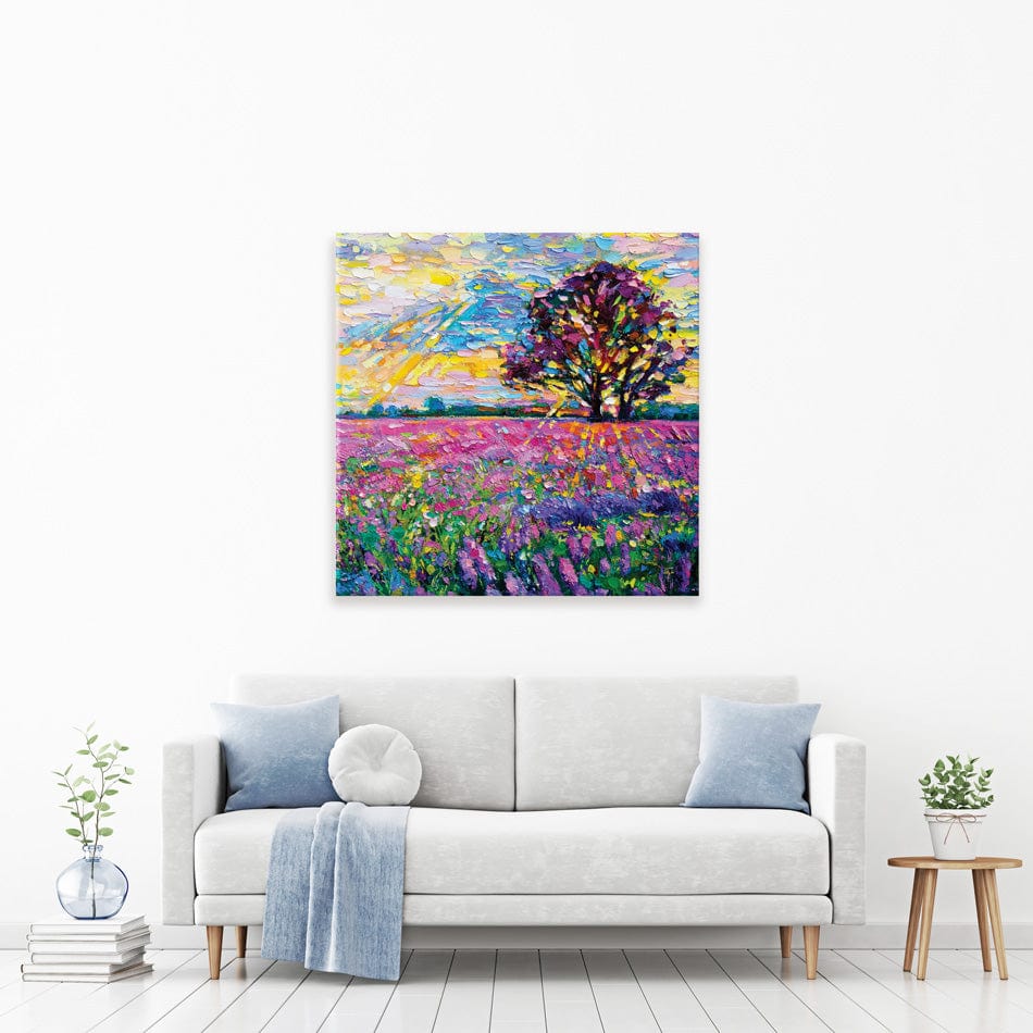 A Field Filled With Colour Square Canvas Print wall art product Ivailo Nikolov / Shutterstock