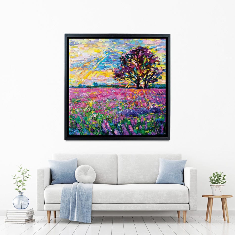A Field Filled With Colour Square Canvas Print wall art product Ivailo Nikolov / Shutterstock