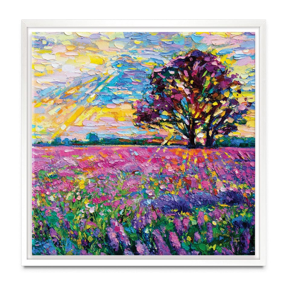 A Field Filled With Colour Square Canvas Print wall art product Ivailo Nikolov / Shutterstock