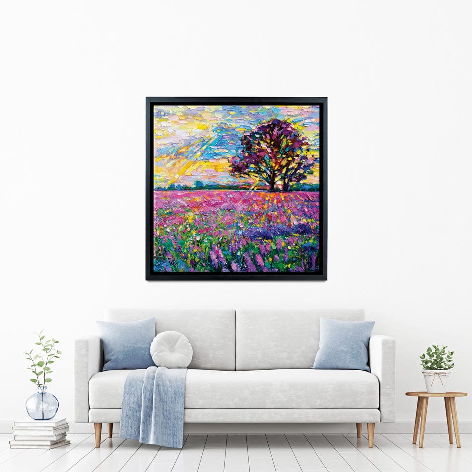A Field Filled With Colour Square Canvas Print wall art product Ivailo Nikolov / Shutterstock
