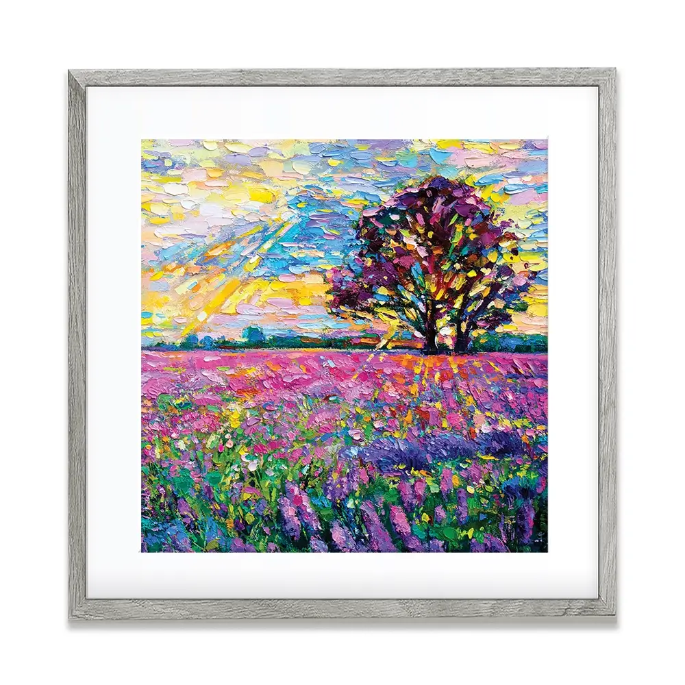 A Field Filled With Colour Square Framed Art Print A Field Filled With Colour Square Framed Art Print wall art product Ivailo Nikolov / Shutterstock