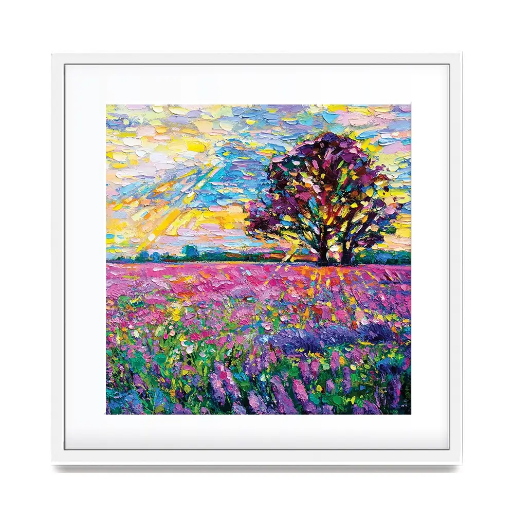 A Field Filled With Colour Square Framed Art Print A Field Filled With Colour Square Framed Art Print wall art product Ivailo Nikolov / Shutterstock