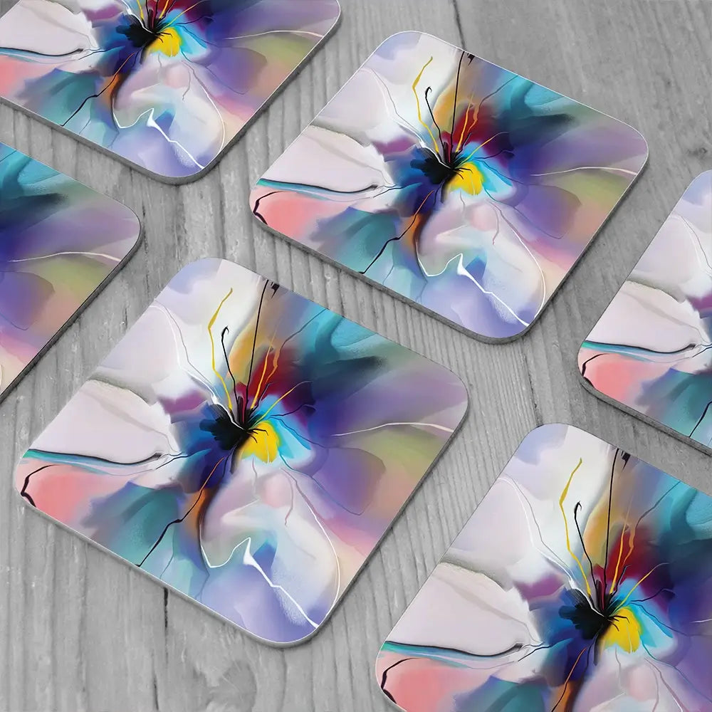 A Flower Coaster Set Rainbow Soul Tree Coaster Set | Rainbow Soul Tree Art Coasters wall art product Teni / Shutterstock