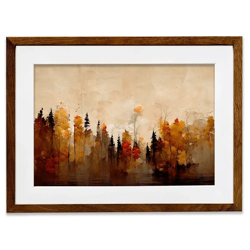 A Forest In Autumn Framed Art Print A Forest In Autumn Framed Art Print wall art product Treechild
