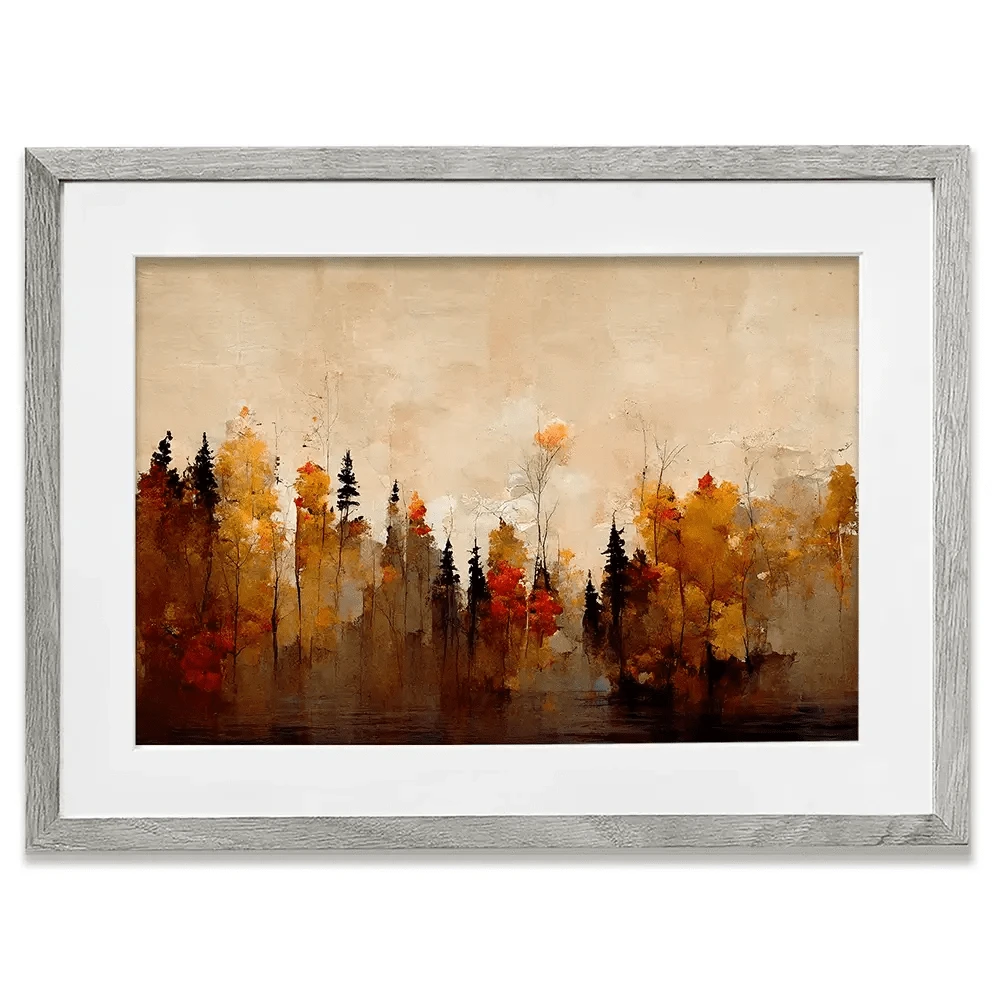 A Forest In Autumn Framed Art Print A Forest In Autumn Framed Art Print wall art product Treechild