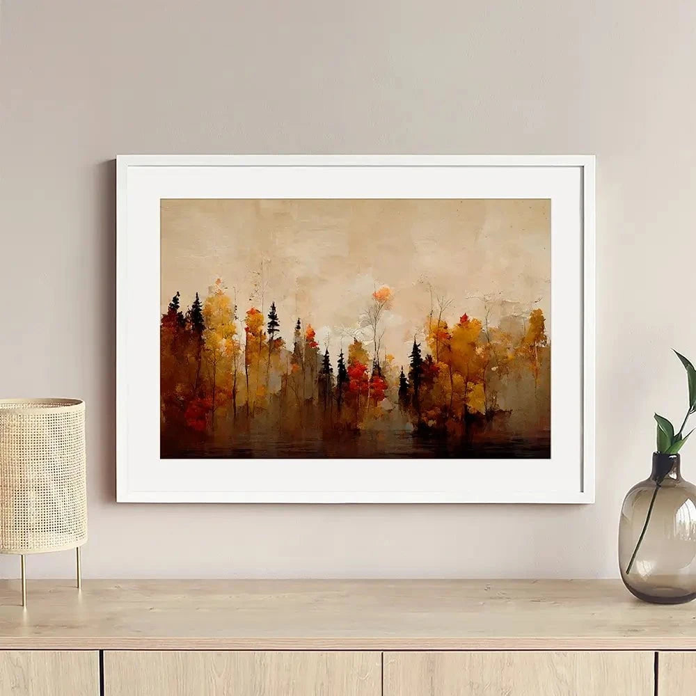 A Forest In Autumn Framed Art Print A Forest In Autumn Framed Art Print wall art product Treechild