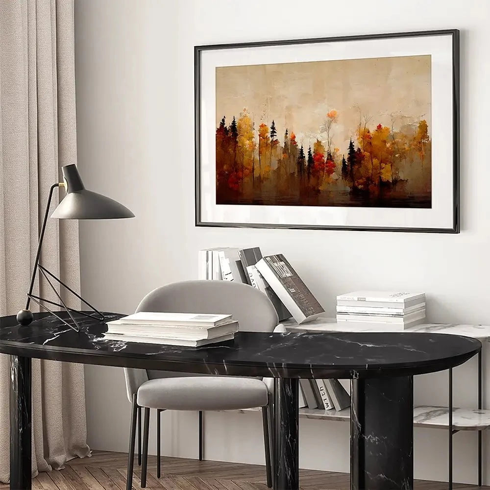 A Forest In Autumn Framed Art Print A Forest In Autumn Framed Art Print wall art product Treechild