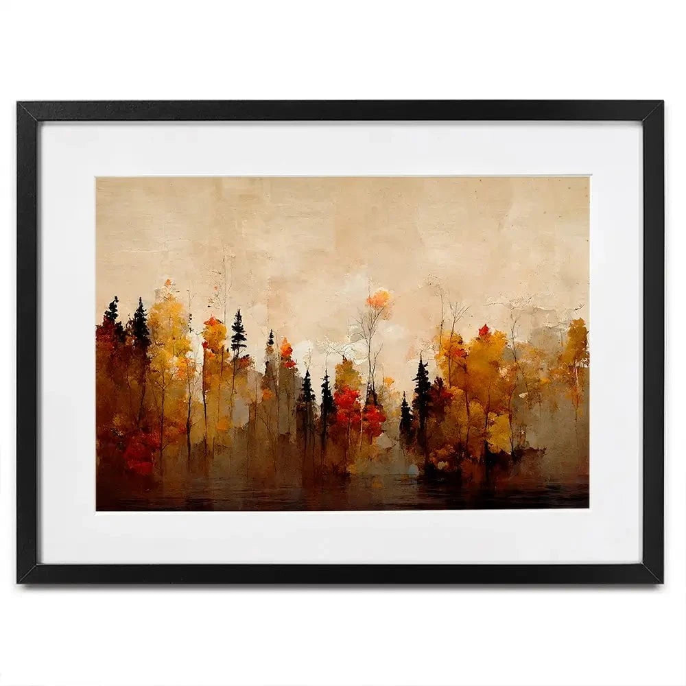 A Forest In Autumn Framed Art Print A Forest In Autumn Framed Art Print wall art product Treechild