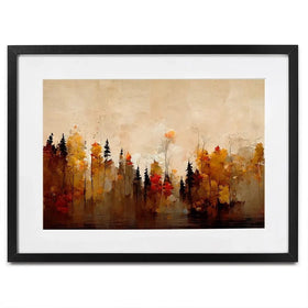 A Forest In Autumn Framed Art Print A Forest In Autumn Framed Art Print wall art product Treechild