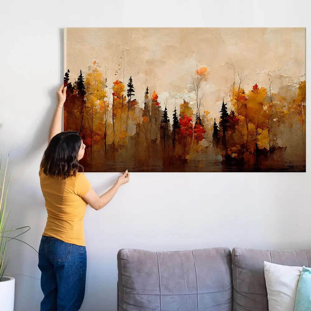 A Forest In Autumn Oversized Canvas Print A Forest In Autumn Oversized Canvas Print wall art product Art Print Shop