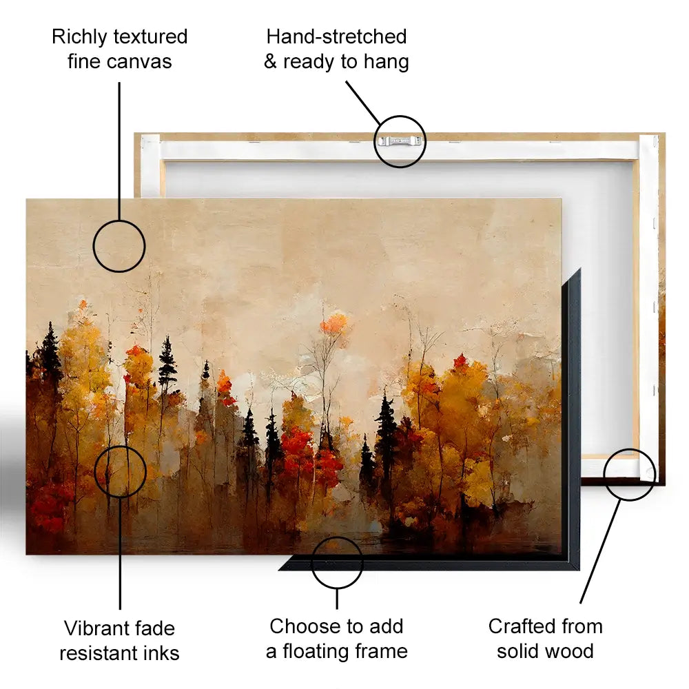 A Forest In Autumn Oversized Canvas Print A Forest In Autumn Oversized Canvas Print wall art product Treechild