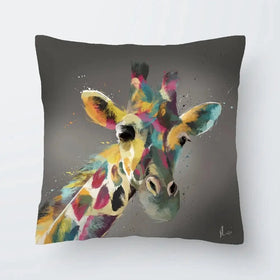 A Giraffe In Multicolour Cushion A Giraffe In Multicolour Cushion wall art product Aimee Linzi