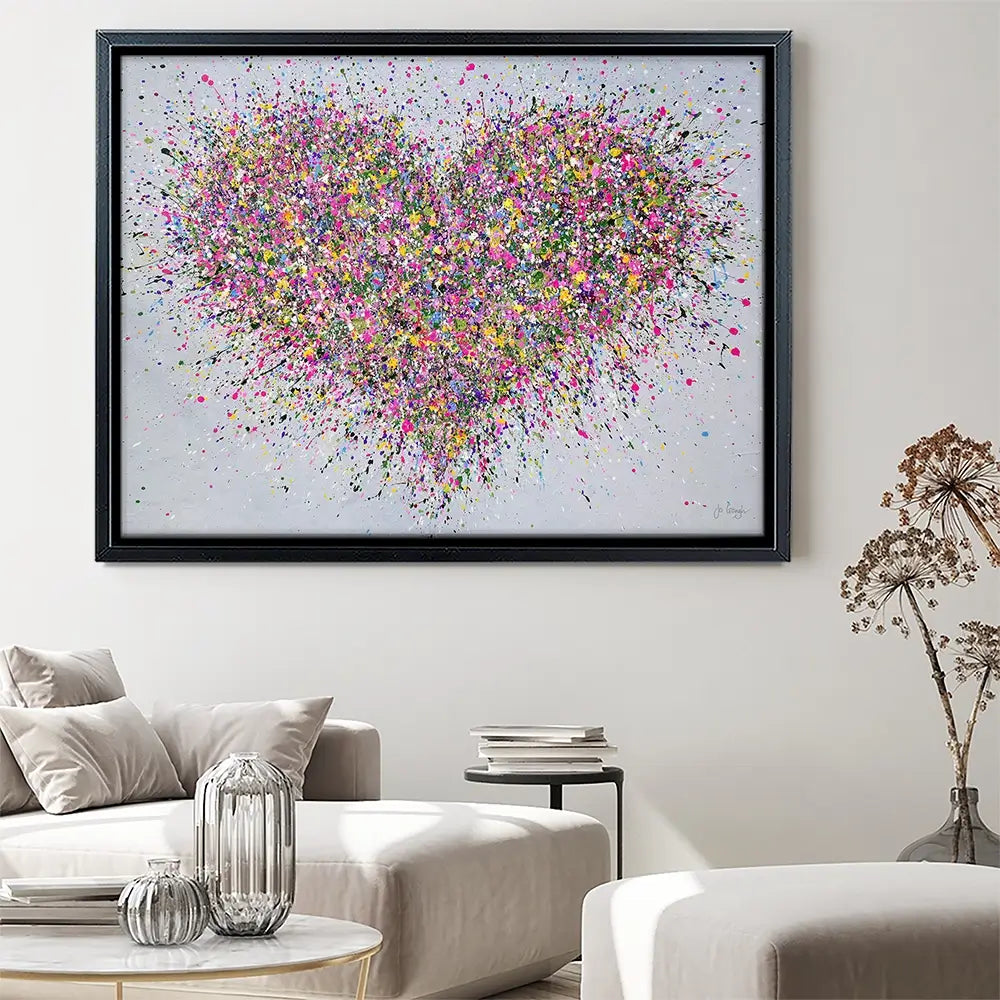 A Happy Heart Canvas Print A Happy Heart Canvas Print | A Happy Heart Artwork | Heart Art  wall art product Jo Gough
