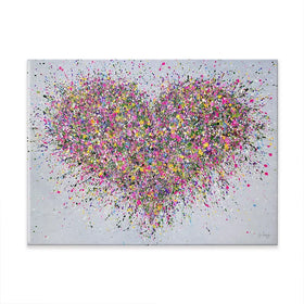 A Happy Heart Canvas Print A Happy Heart Canvas Print | A Happy Heart Artwork | Heart Art  wall art product Jo Gough