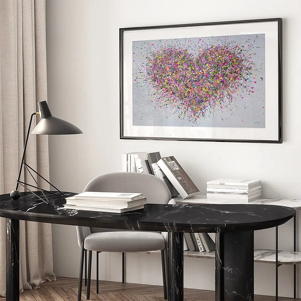 A Happy Heart Framed Art Print A Happy Heart Framed Art Print | A Happy Heart Framed Artwork wall art product Jo Gough