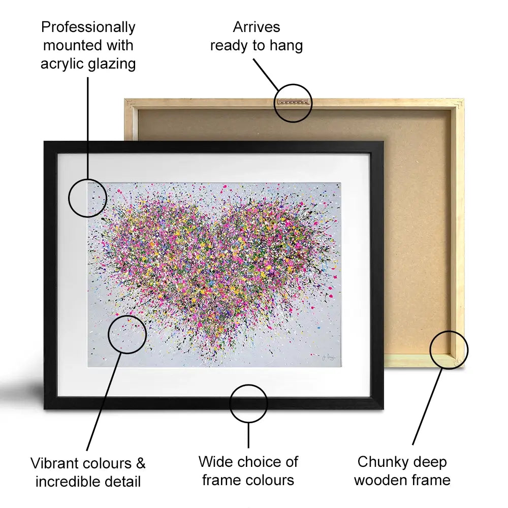 A Happy Heart Framed Art Print A Happy Heart Framed Art Print | A Happy Heart Framed Artwork wall art product Jo Gough