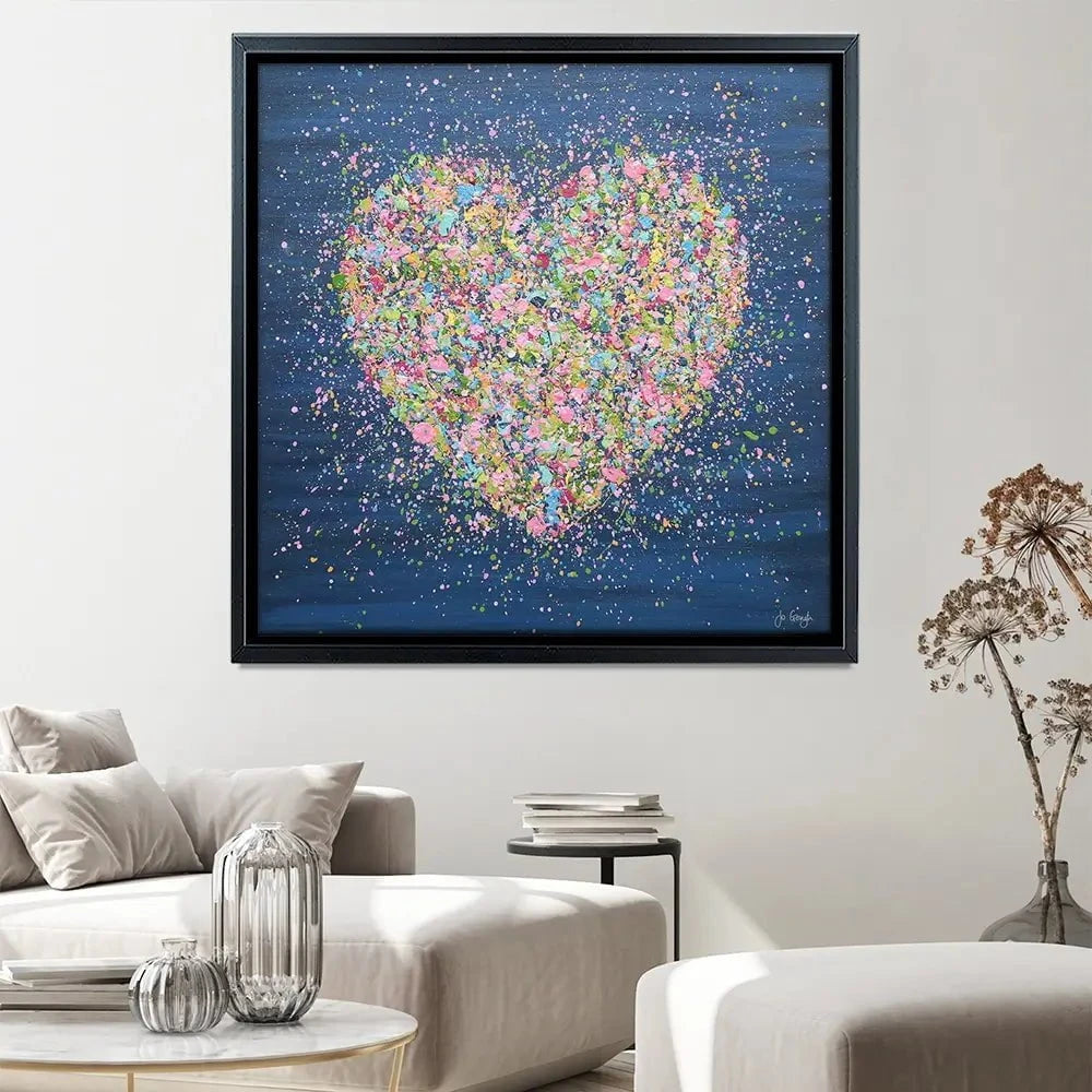 A Heart Full Of Love Square Canvas Print A Heart Full Of Love Square Canvas Print wall art product Jo Gough