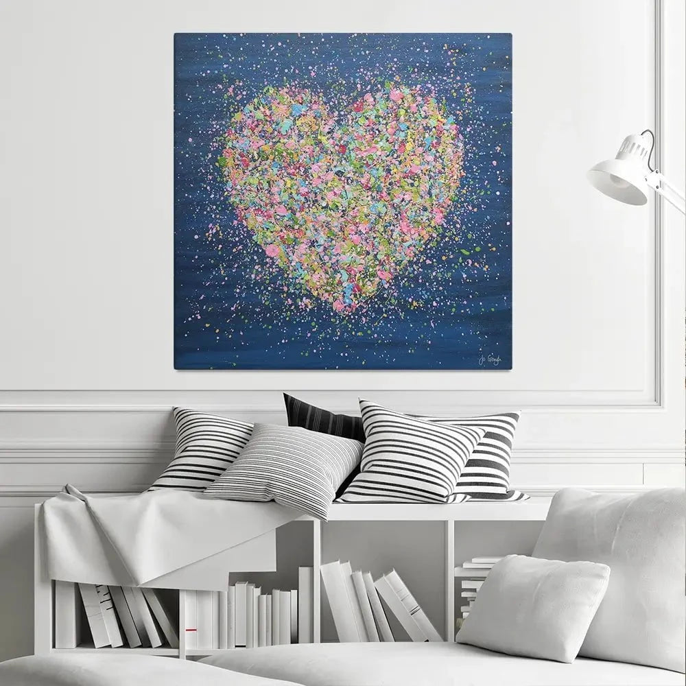 A Heart Full Of Love Square Canvas Print A Heart Full Of Love Square Canvas Print wall art product Jo Gough