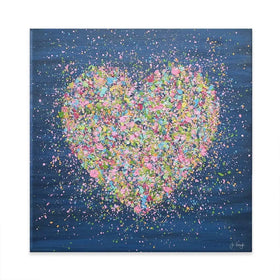 A Heart Full Of Love Square Canvas Print A Heart Full Of Love Square Canvas Print wall art product Jo Gough