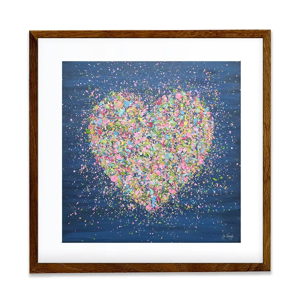 A Heart Full Of Love Square Framed Art Print A Heart Full Of Love Square Framed Art Print wall art product Jo Gough