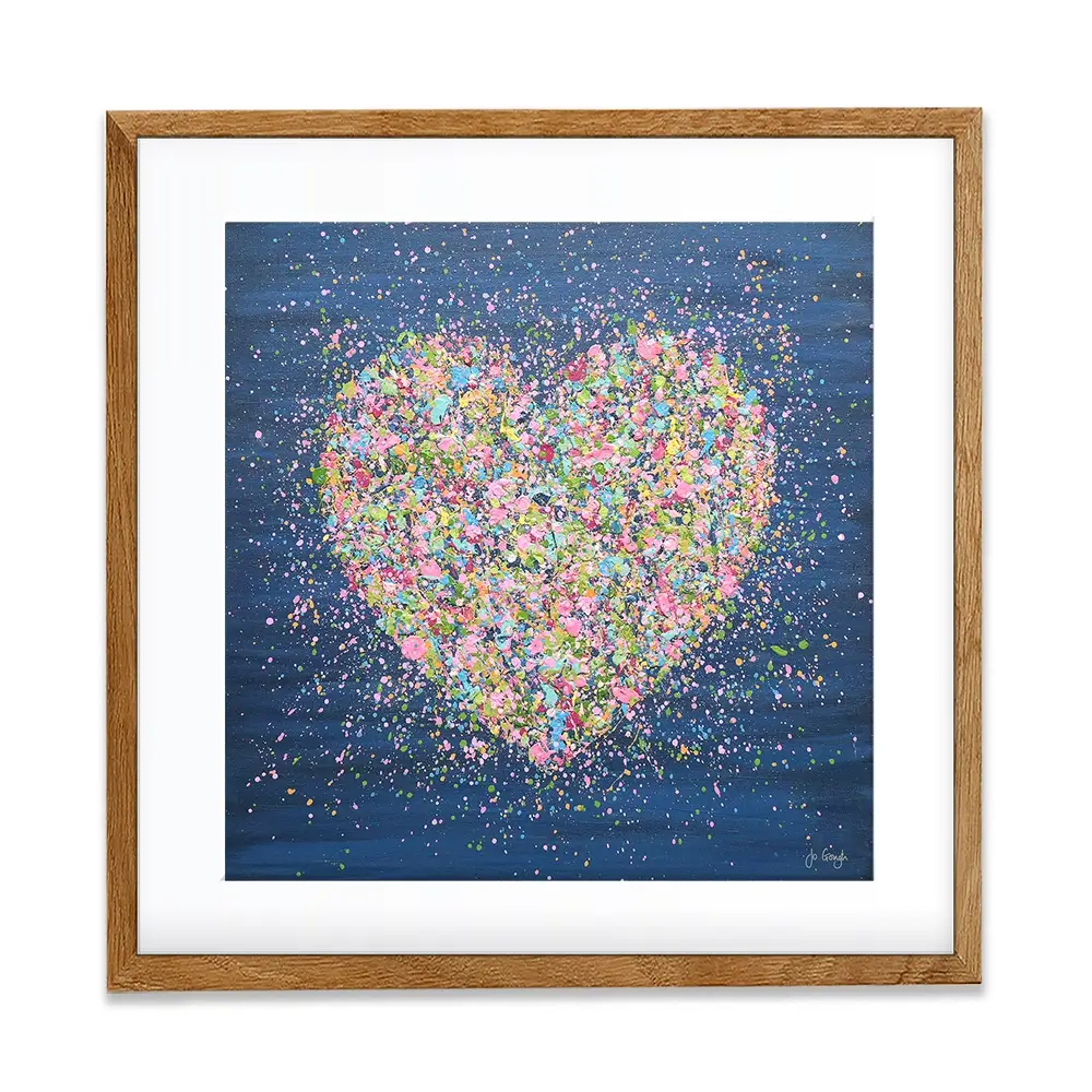 A Heart Full Of Love Square Framed Art Print A Heart Full Of Love Square Framed Art Print wall art product Jo Gough
