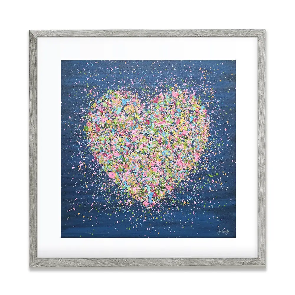 A Heart Full Of Love Square Framed Art Print A Heart Full Of Love Square Framed Art Print wall art product Jo Gough