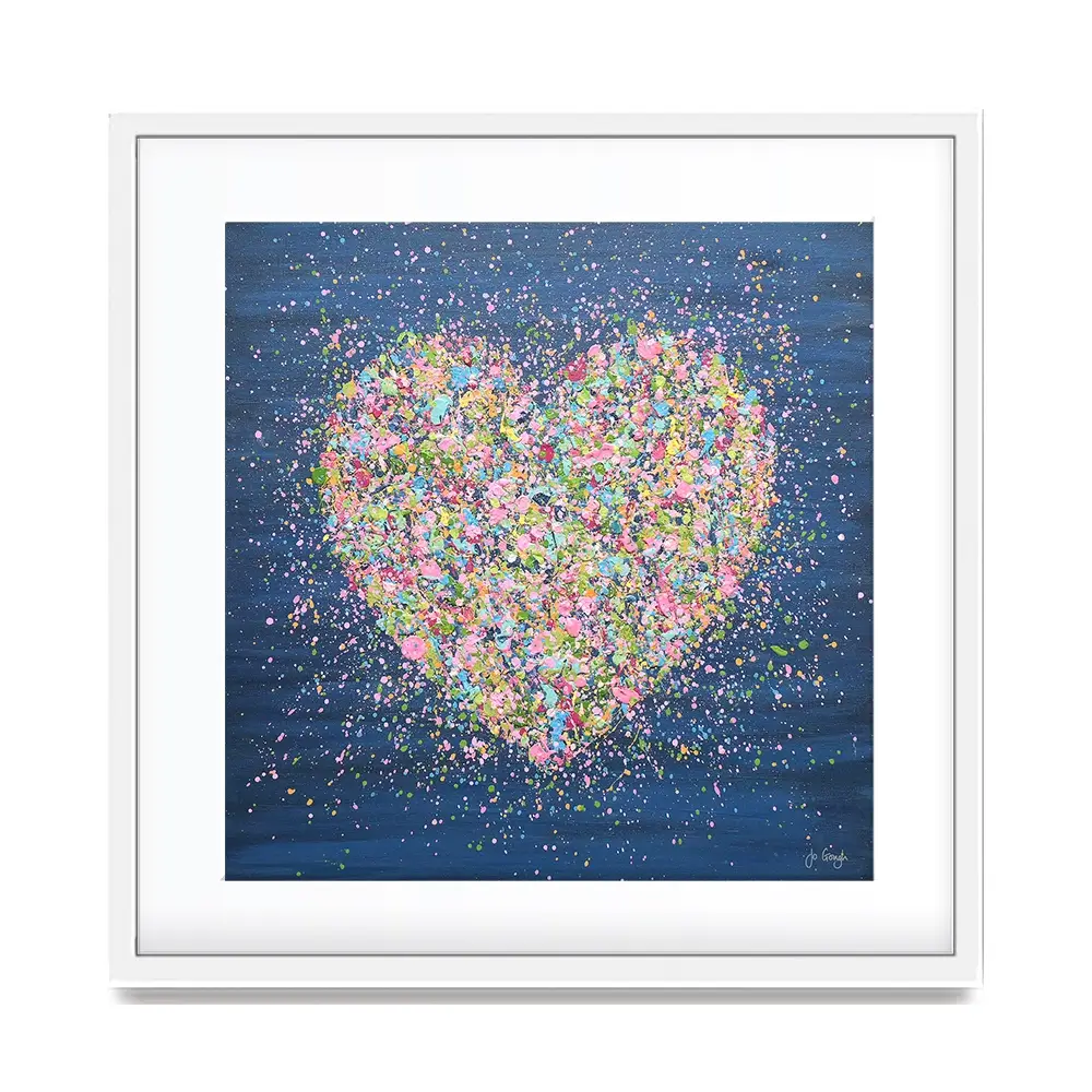 A Heart Full Of Love Square Framed Art Print A Heart Full Of Love Square Framed Art Print wall art product Jo Gough