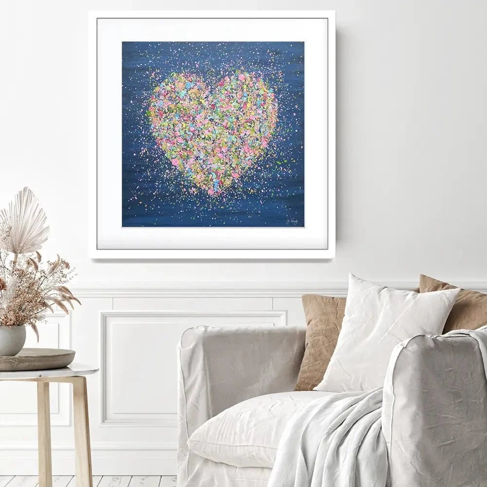 A Heart Full Of Love Square Framed Art Print A Heart Full Of Love Square Framed Art Print wall art product Jo Gough