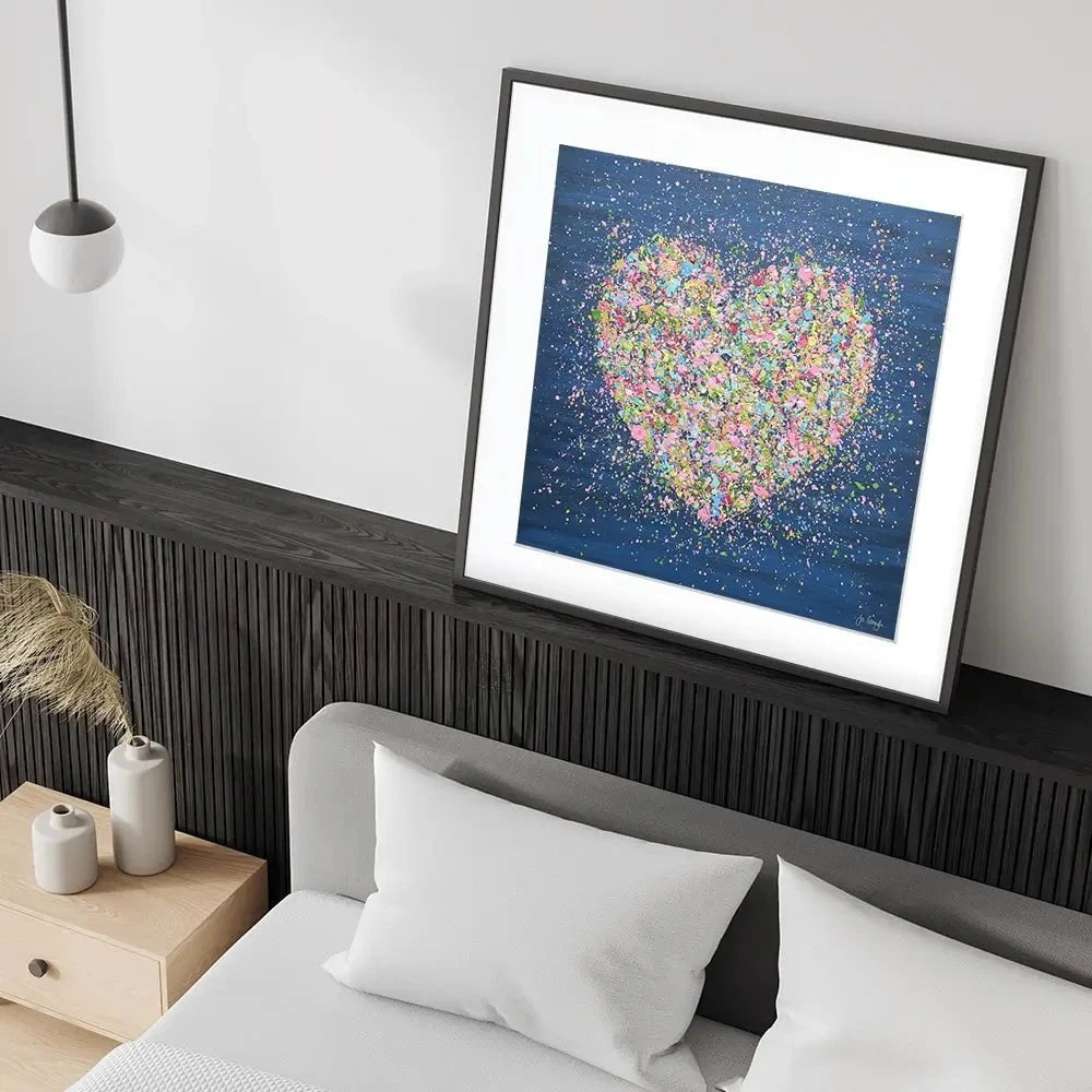 A Heart Full Of Love Square Framed Art Print A Heart Full Of Love Square Framed Art Print wall art product Jo Gough