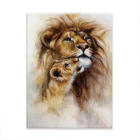 A Lions Love Canvas Print A Lions Love Canvas Print wall art product Jozef Klopacka / Shutterstock