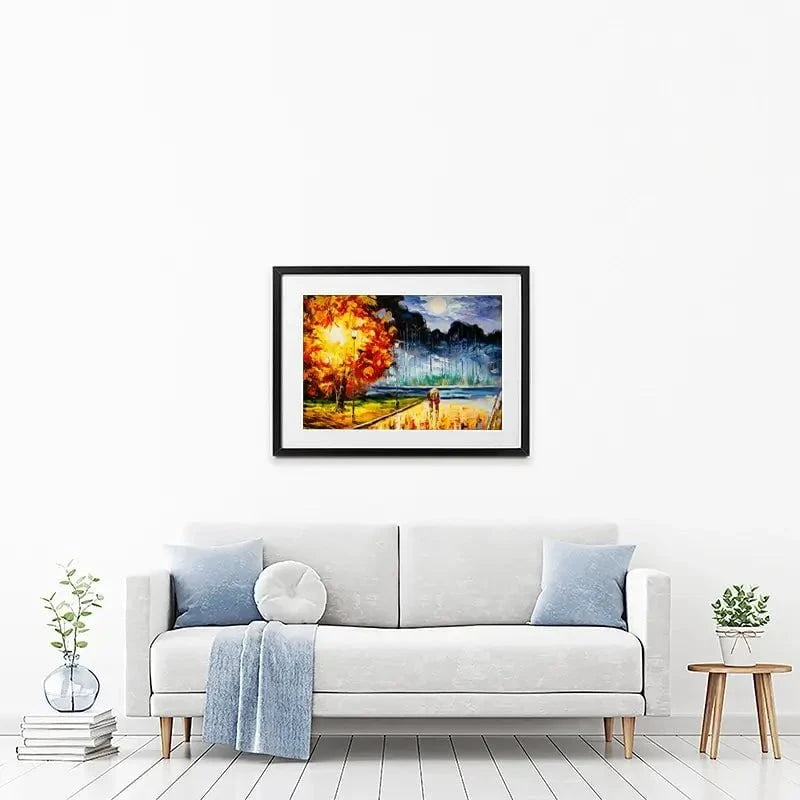 A Moonlit Walk Framed Art Print A Moonlit Walk Framed Art Print wall art product CYC / Shutterstock