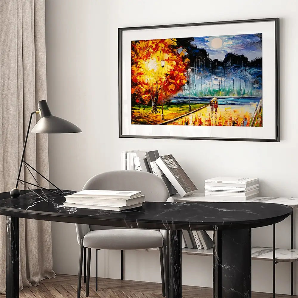 A Moonlit Walk Framed Art Print A Moonlit Walk Framed Art Print wall art product CYC / Shutterstock