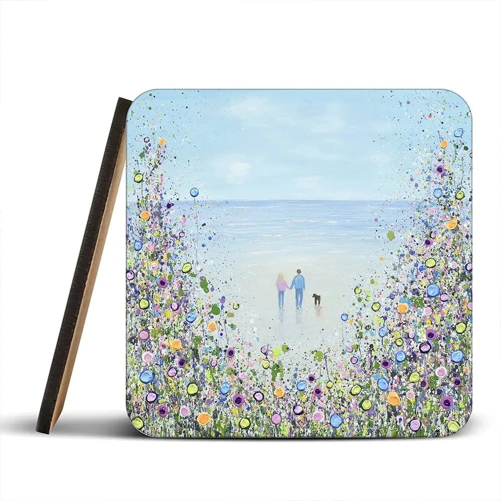 A Perfect Day Coaster Set Rainbow Soul Tree Coaster Set | Rainbow Soul Tree Art Coasters wall art product Jo Gough