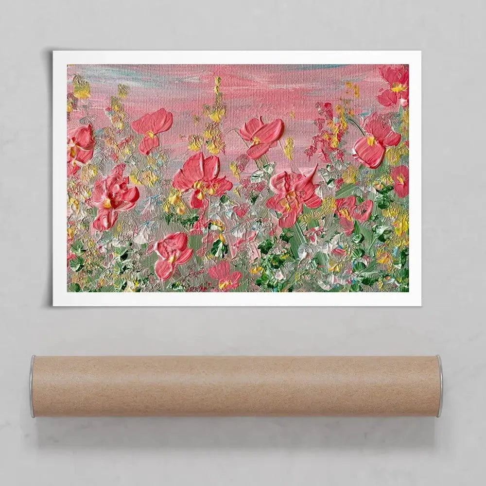 A Pink Sunrise Art Print A Pink Sunrise Art Print wall art product Charlotte Anna Reed