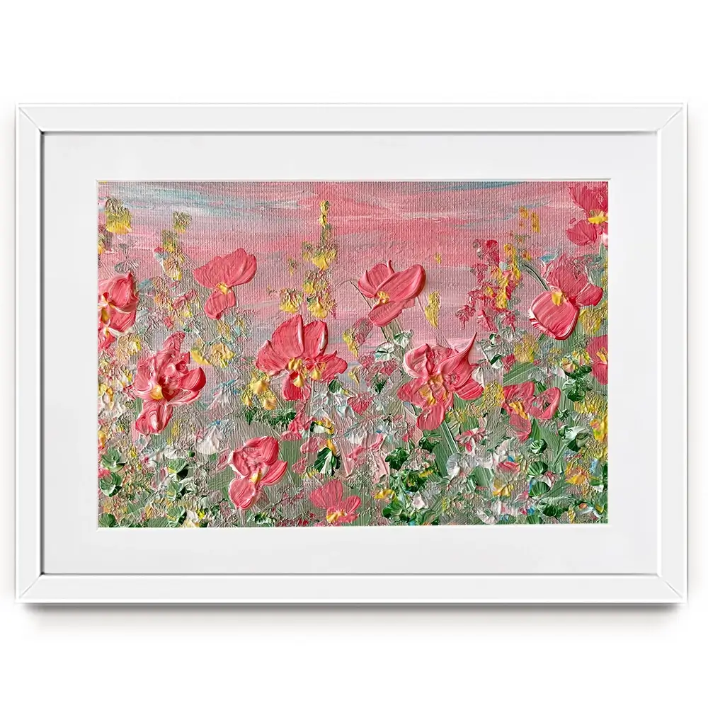 A Pink Sunrise Framed Art Print A Pink Sunrise Framed Art Print wall art product Charlotte Anna Reed