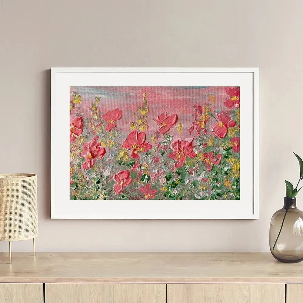 A Pink Sunrise Framed Art Print A Pink Sunrise Framed Art Print wall art product Charlotte Anna Reed