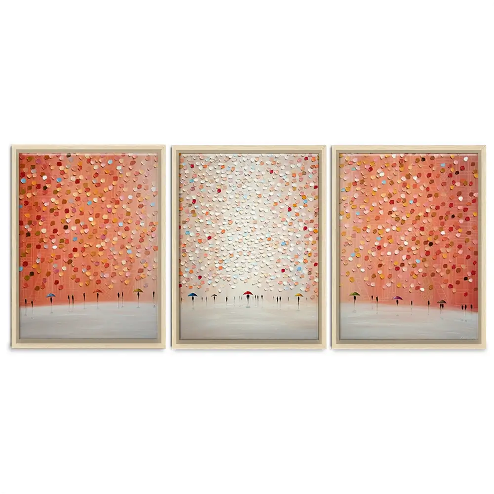 A Rosy Rain Trio Canvas Print A Rosy Rain Trio Canvas Print wall art product Ekaterina Ermilkina