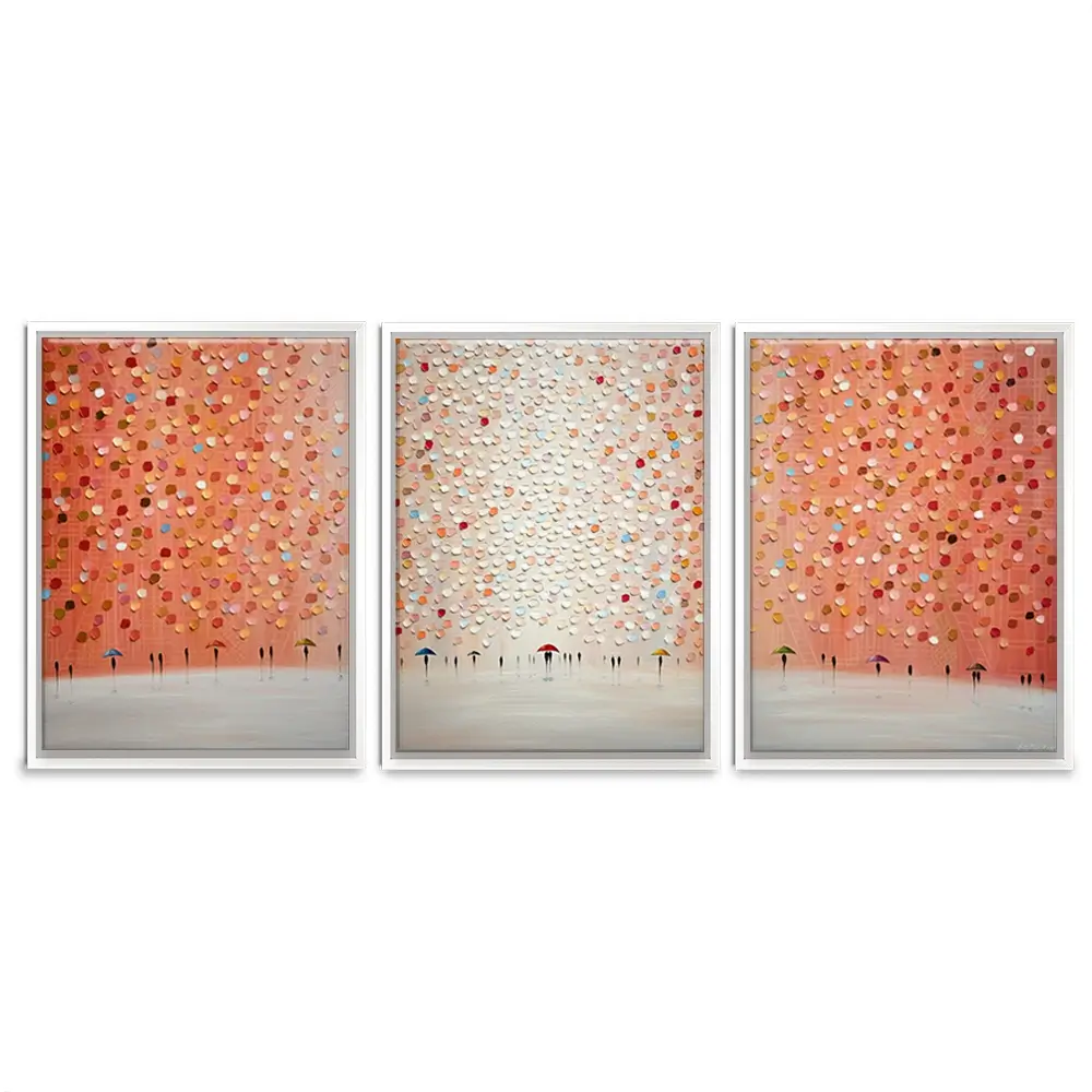 A Rosy Rain Trio Canvas Print A Rosy Rain Trio Canvas Print wall art product Ekaterina Ermilkina