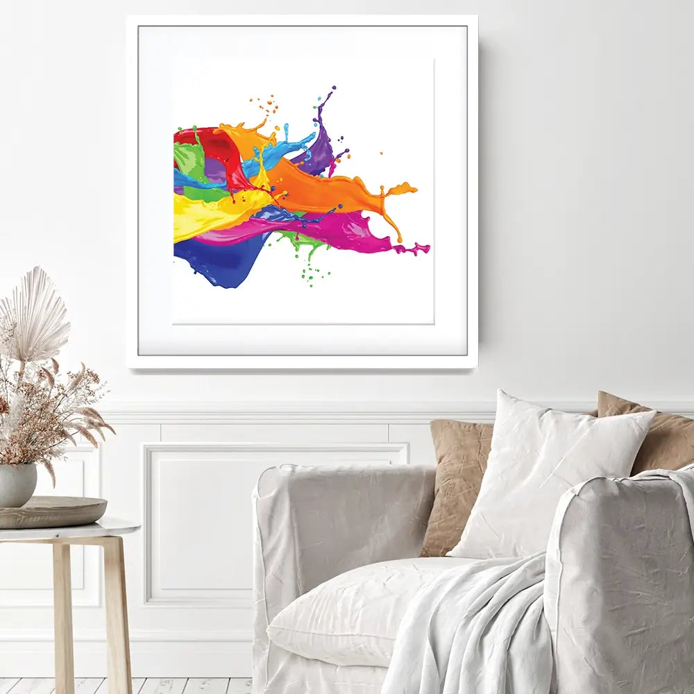A Splash Of Colour Square Framed Art Print A Splash Of Colour Square Framed Art Print | Colour Framed Art  wall art product stockphoto-graf / Shutterstock