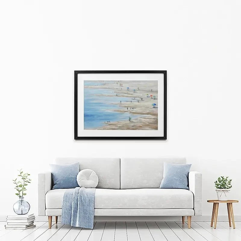 A Summer Beach Framed Art Print A Summer Beach Framed Art Print wall art product CHENYU ARTS / Shutterstock