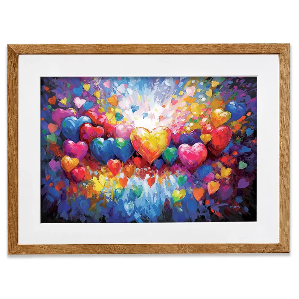 A Thousand Hearts For You Framed Art Print A Thousand Hearts For You Framed Art Print wall art product Leon Devenice