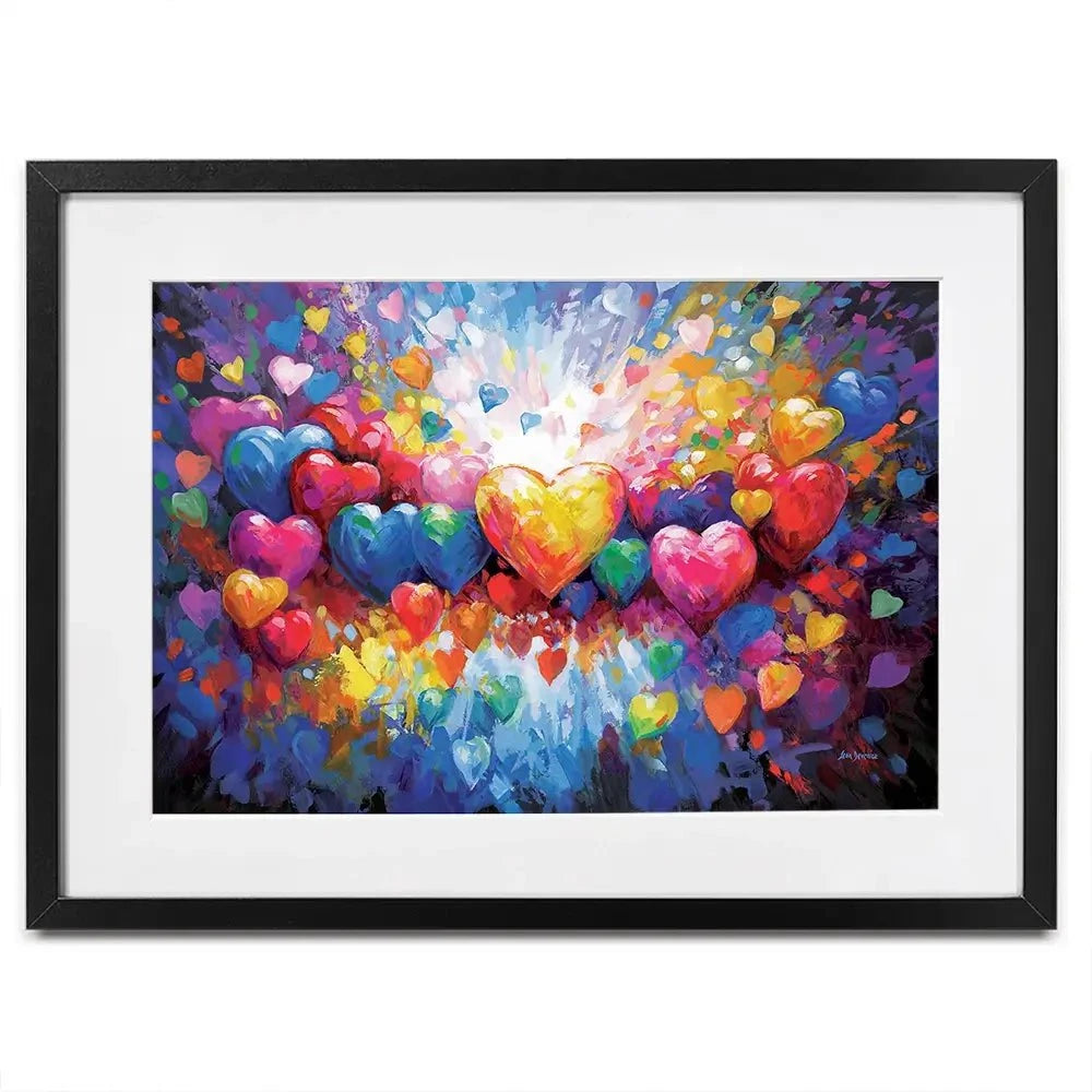 A Thousand Hearts For You Framed Art Print A Thousand Hearts For You Framed Art Print wall art product Leon Devenice