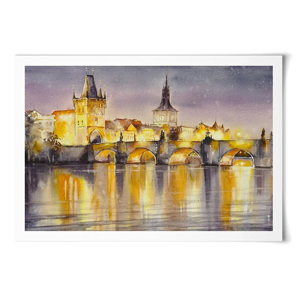 A View Of Prague Art Print A View Of Prague Art Print wall art product DeepGreen / Shutterstock