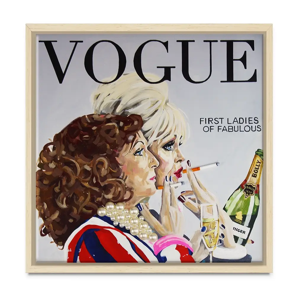 Ab Fab Vogue Square Canvas Print Ab Fab Vogue Square Canvas Print wall art product Juliet Stockton