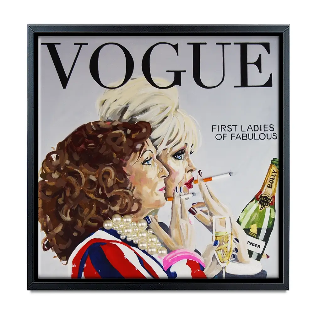 Ab Fab Vogue Square Canvas Print Ab Fab Vogue Square Canvas Print wall art product Juliet Stockton