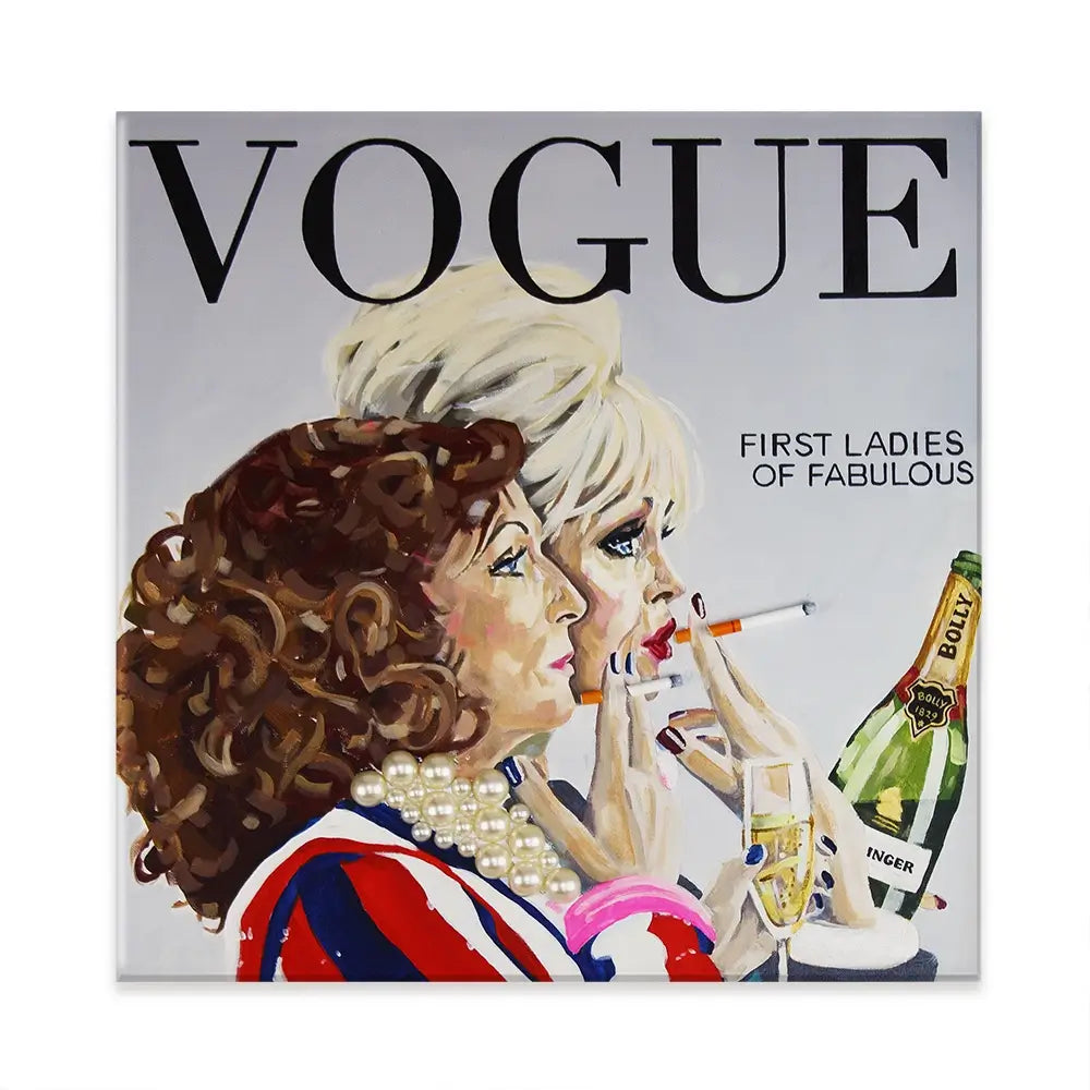 Ab Fab Vogue Square Canvas Print Ab Fab Vogue Square Canvas Print wall art product Juliet Stockton