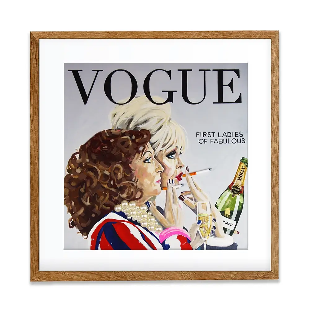 Ab Fab Vogue Square Framed Art Print Ab Fab Vogue Square Framed Art Print wall art product Juliet Stockton